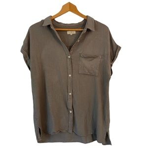 {Thread & Supply} Olive Green Button Down Shirt - Medium